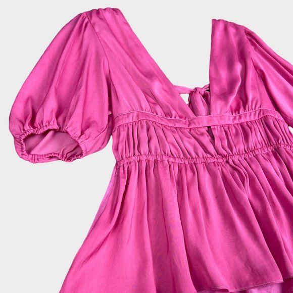 NWT Anthropologie Dolan Cut-out- V-Neck Peplum Top in Size XS - Picture 5 of 16